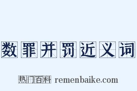 数罪并罚近义词是什么意思的图片